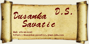 Dušanka Savatić vizit kartica